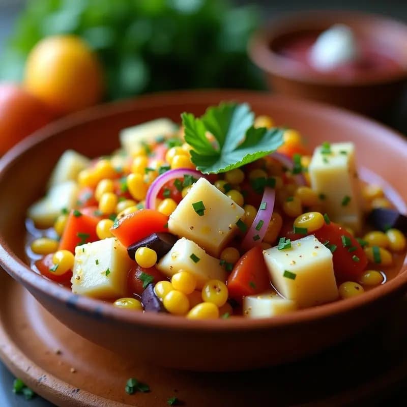 Ceviche de Corvina al Estilo Ecuadoriano: Pescado Marinado con Naranja y Cilantro
