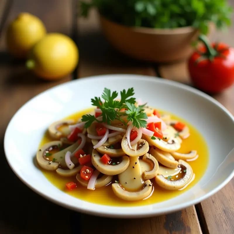 Ceviche de Setas Shiitake y Maracuyá: Receta Vegana con Toque Asiático