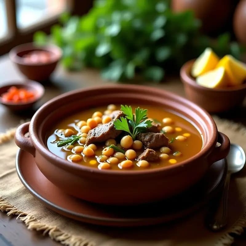 Chorba Frik con Garbanzos y Cordero: Receta Argelina Tradicional y Alta en Proteína