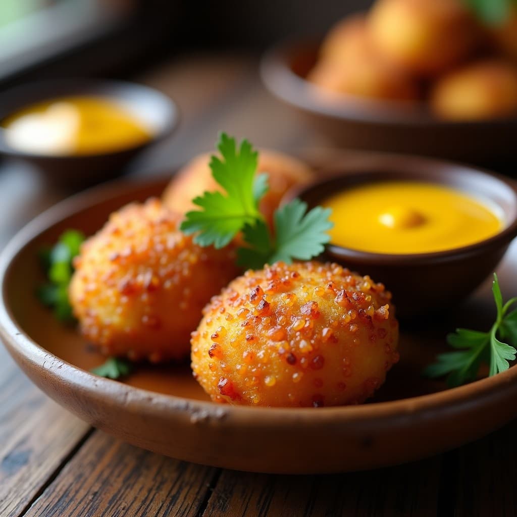 Croquetas de Pulpo y Ñame con Salsa de Aji Amarillo: Receta Costarricense en Airfryer