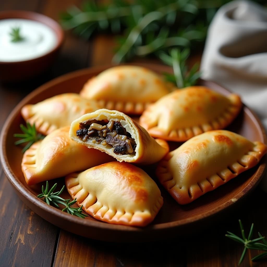 Empanadas de Masa de Almendra con Relleno de Champiñones y Queso Vegano: Receta Keto en Airfryer