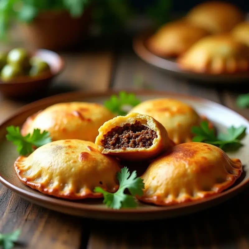 Empanadas de Carne y Aceitunas con Masa de Yuca: Receta Brasilera Keto y Crujiente