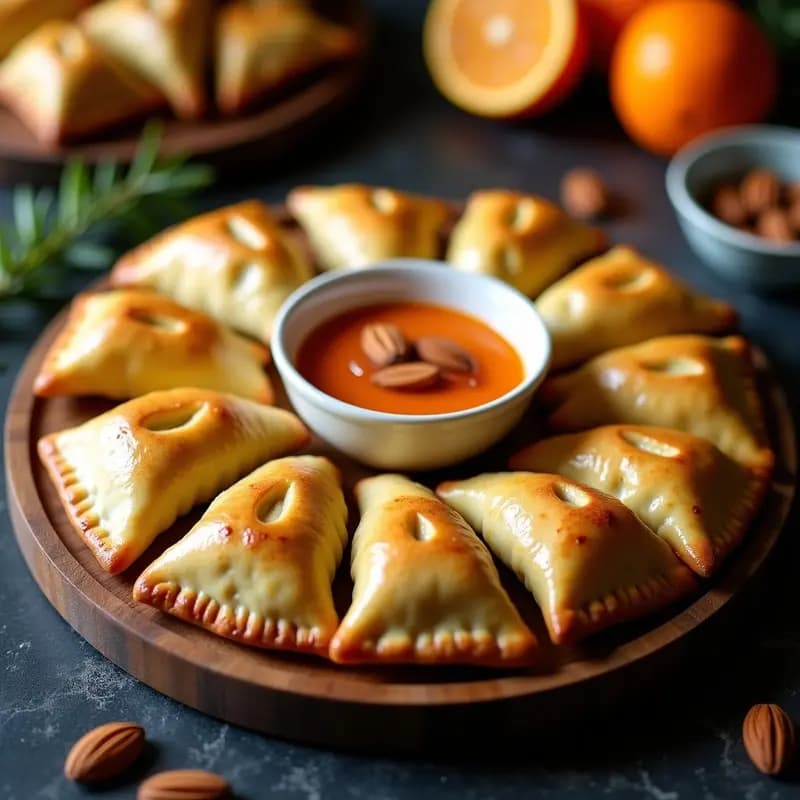 Empanadas de Yaca y Queso Azul con Salsa de Naranja Amarga: Receta Caribeña Dulce y Salada