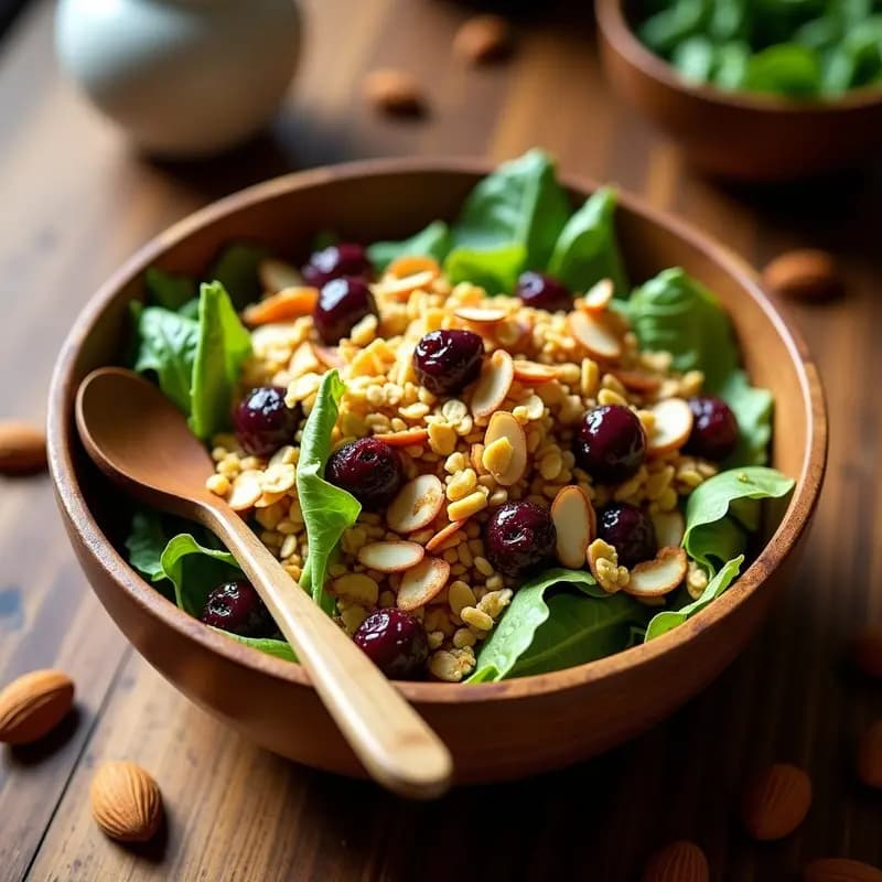 Ensalada de Avena Tostada con Ciruelas Pasas y Vinagreta de Tamarindo: Receta Persa Keto