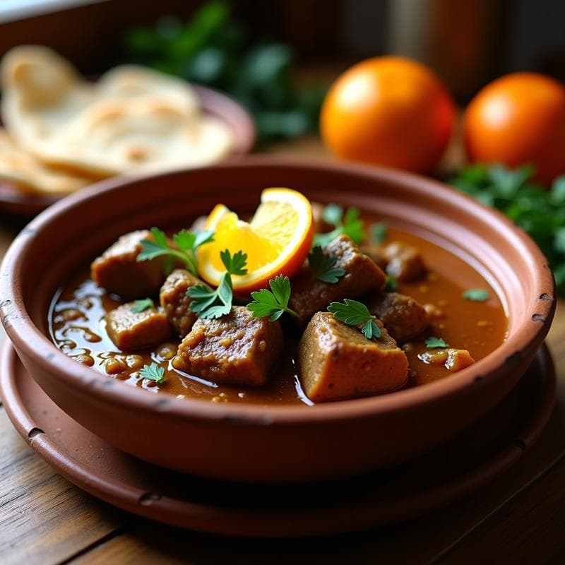 Estofado de Cordero con Cítricos y Especias de Baharat: Receta Libanes en Thermomix
