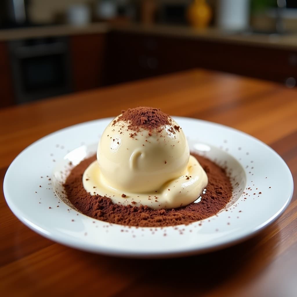 Helado de Mamey y Coco con Virutas de Chocolate 85%: Postre Caribeño Keto