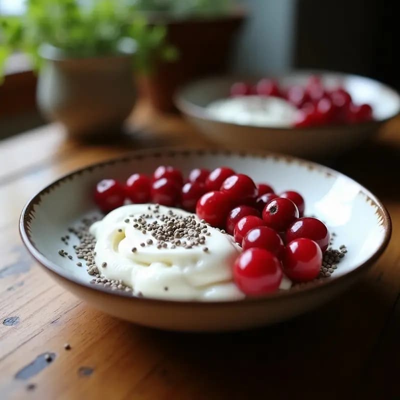 Kefir de Coco con Frutos Rojos y Semillas de Chía: Bebida Fermentada Energética