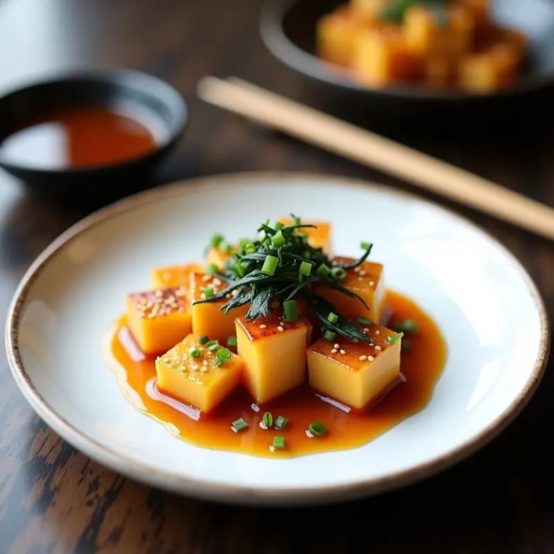 Konnyaku Japonés con Salsa Ponzu y Algas Nori: Aperitivo Low Carb y Sin Calorías