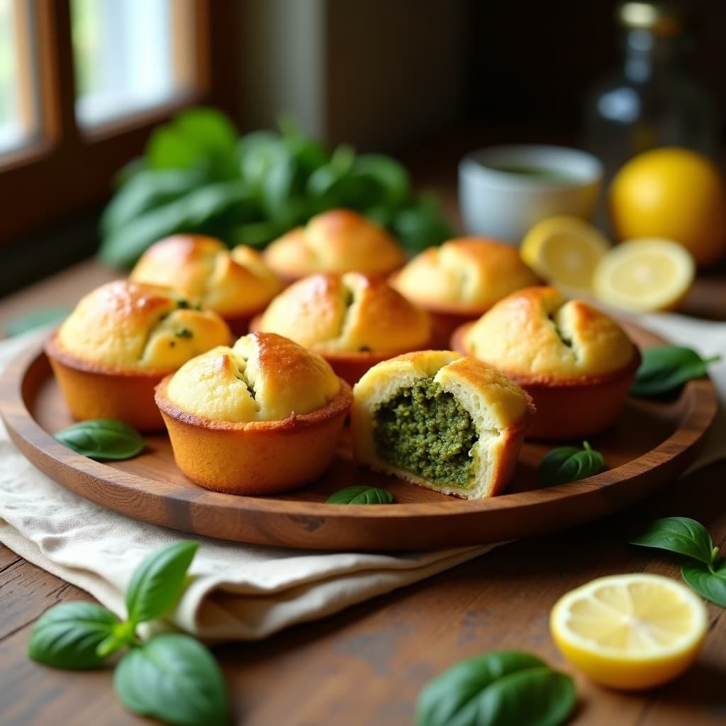 Pan de Queso y Harina de Almendra Relleno de Pesto Verde: Receta Brasilera Sin Gluten para Desayuno o Merienda