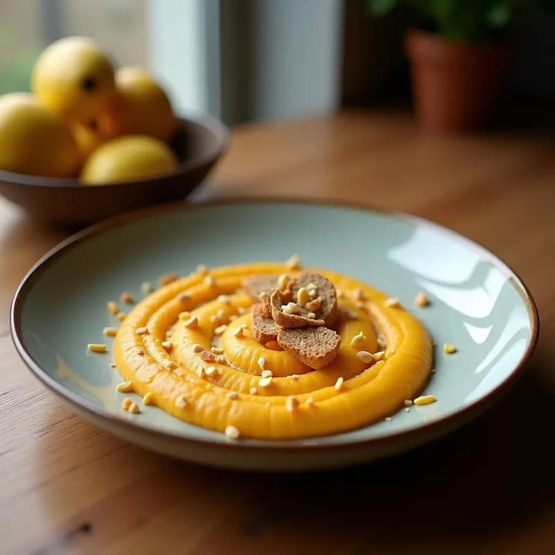Puré de Col de Bruselas con Tahini y Granitos de Naranja Sanguina: Receta Vegana en Olla Lenta