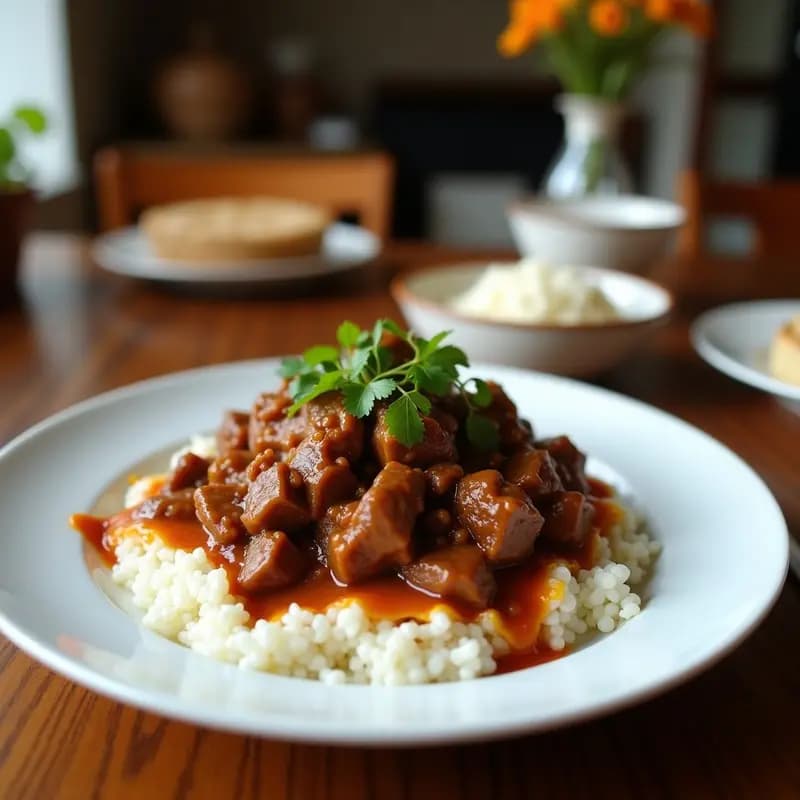 Rendang de Ternera con Leche de Coco: Receta Indonesa Alta en Proteína