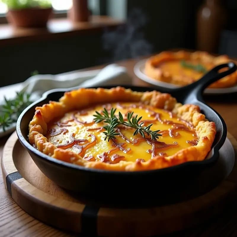 Rösti Suizo con Queso Gruyère y Cebolla Caramelizada: Torta de Patata Crujiente