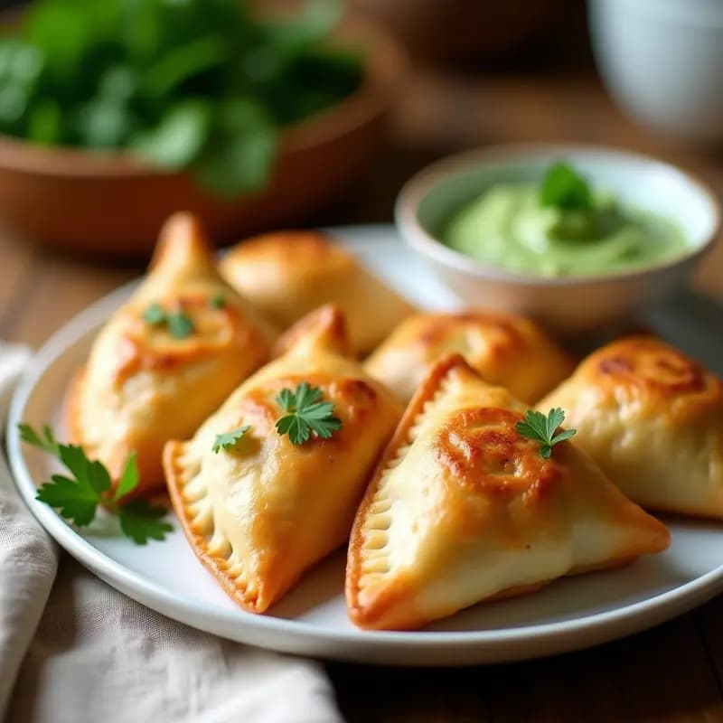 Samosas de Coliflor y Guisantes: Empanadillas Indianas Low Carb en Airfryer