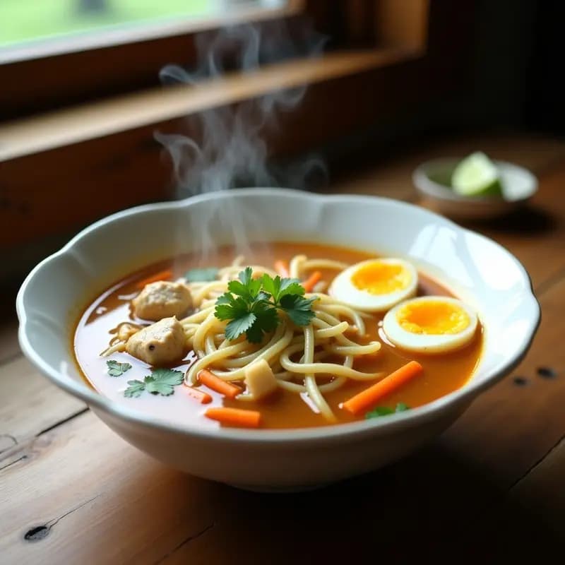 Sopa Lenche de Fideos y Pollo: Receta Filipina Reconfortante en Olla Rápida