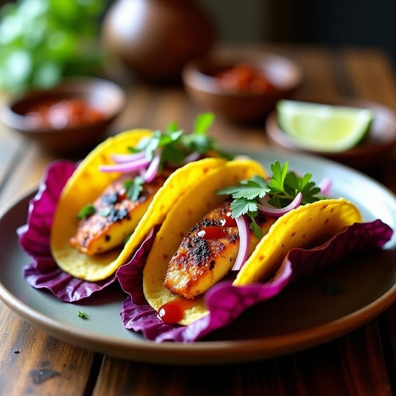 Tacos de Caña de Maíz con Pescado a la Talla: Receta Costera Mexicana en 25 Minutos