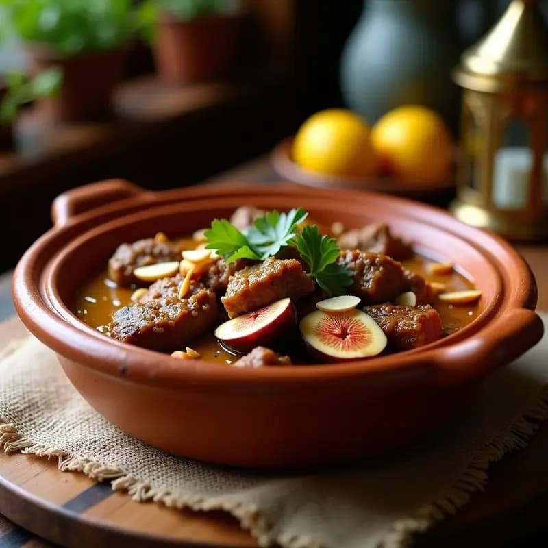 Tajín de Cordero con Higos y Miel: Receta Persa Tradicional para Ocaciones Especiales