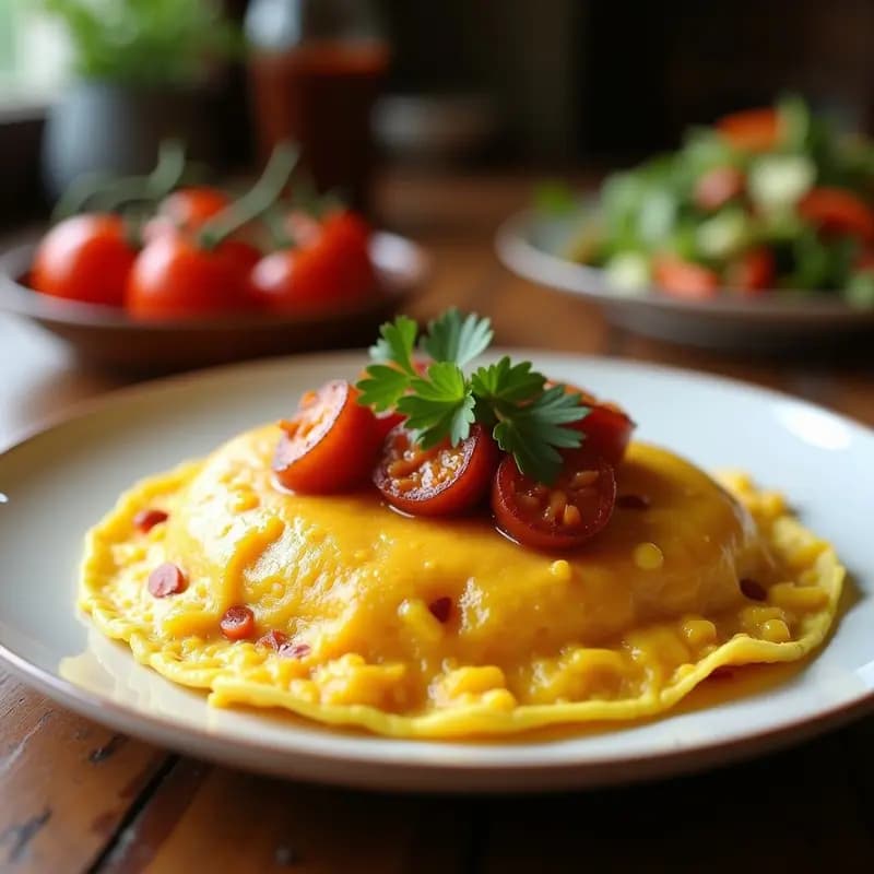 Tortilla de Papa y Chorizo Coloradito: Receta Ecuatoriana con Aji Coco