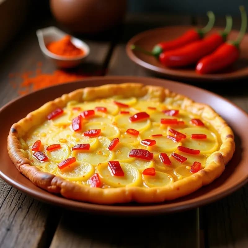 Tortilla de patatas y pimiento choricero: Receta vasca con toque ahumado en 20 minutos
