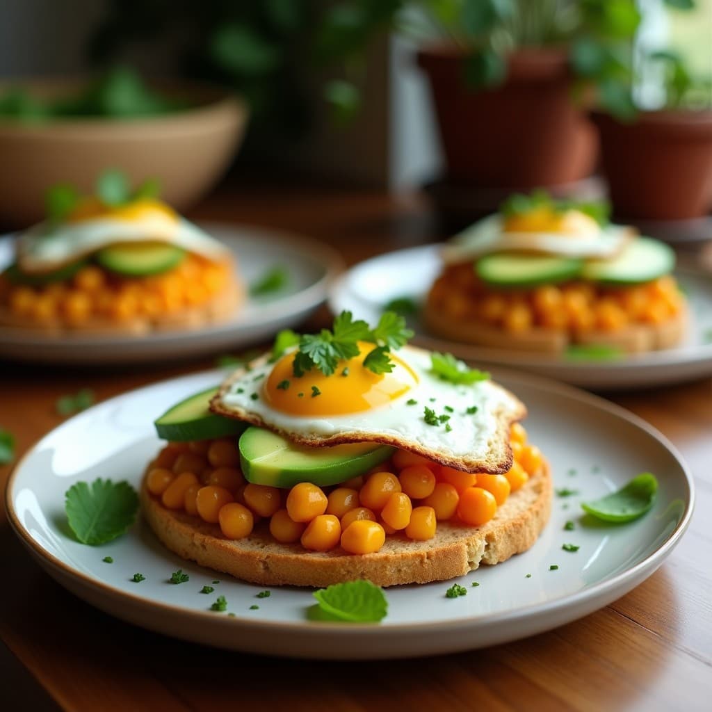 Tostadas de Pan de Garbanzo con Avocado y Huevo Poché: Aperitivo Mediterráneo en 12 Minutos