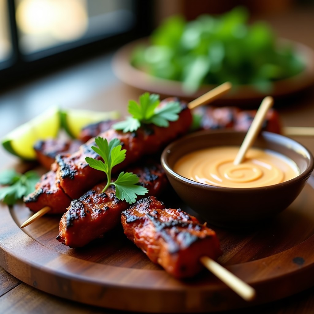 Brochetas de Ternera con Salsa Satay: Receta en Airfryer en 15 Minutos