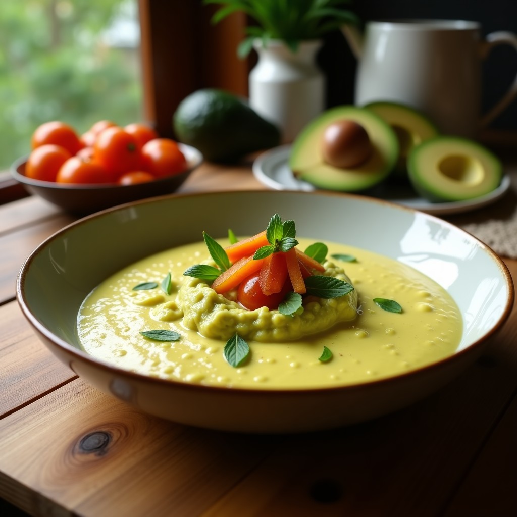 Crema de Calabacín y Aguacate con Crujiente de Pipas: Receta Vegana, Cremosa y Fácil en 25 Minutos