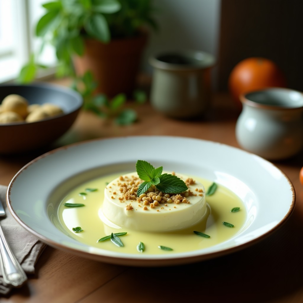 Crema de Calabacín y Menta con Crujiente de Almendra: Receta Cremosa y Refrescante en 25 Minutos