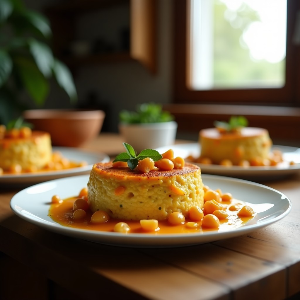 Crema de Calabaza Asada con Jengibre y Crujiente de Garbanzos Especiados: Cremosa, Vegana y Reconfortante en 45 Minutos