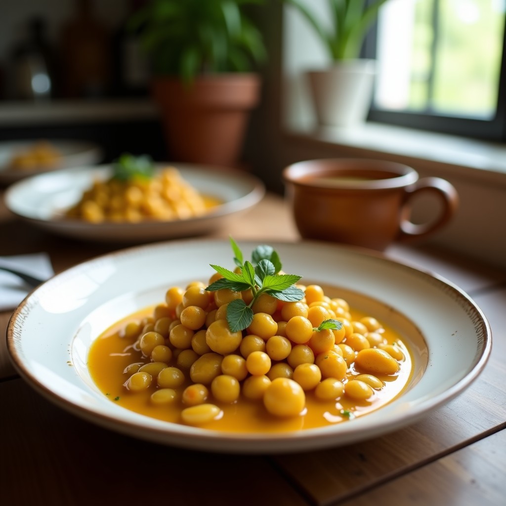 Curry Cremoso de Boniato y Garbanzos con Espinacas: Receta Vegana, Fácil y Aromática en 35 Minutos