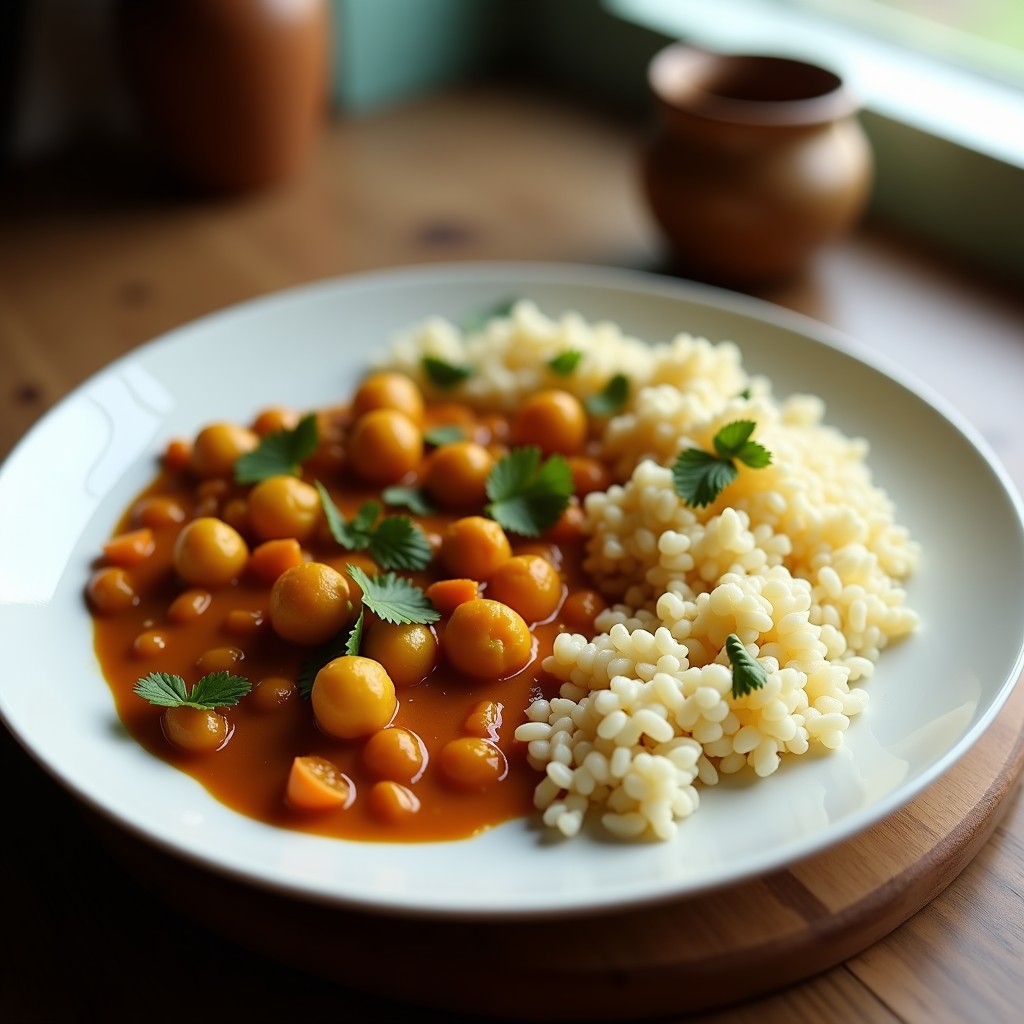 Curry Cremoso de Garbanzos y Espinacas con Leche de Coco: Receta Vegana, Fácil y Rápida