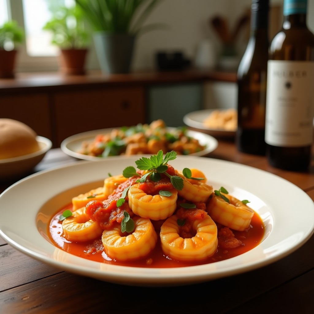 Curry Rojo Cremoso de Camarones y Piña: Receta Tailandesa Fácil y Aromática en 25 Minutos