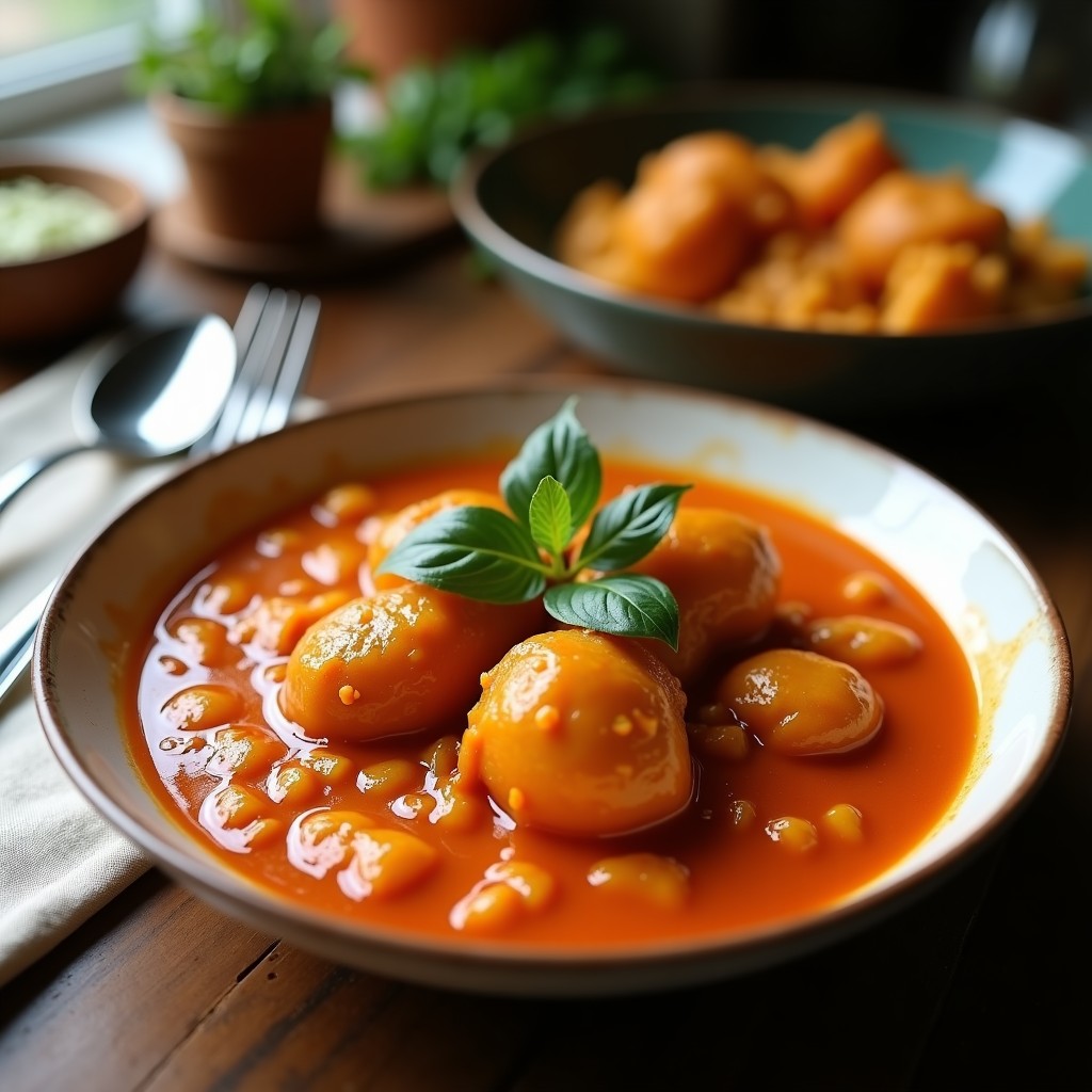 Curry Rojo Cremoso de Pato y Lichi: Receta Tailandesa Fácil y Aromática en 35 Minutos