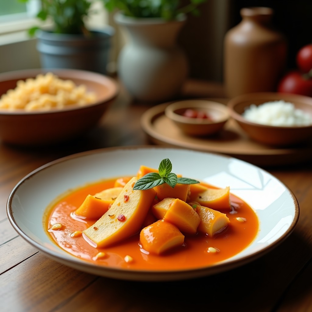 Curry Rojo Cremoso de Pato y Lychee: Receta Tailandesa Fácil, Aromática y Exótica en 35 Minutos