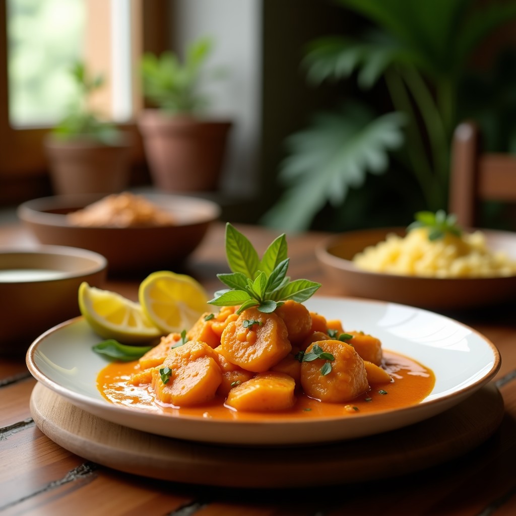 Curry Rojo Cremoso de Pato y Piña con Arroz Jazmín: Receta Tailandesa Fácil y Aromática en 35 Minutos