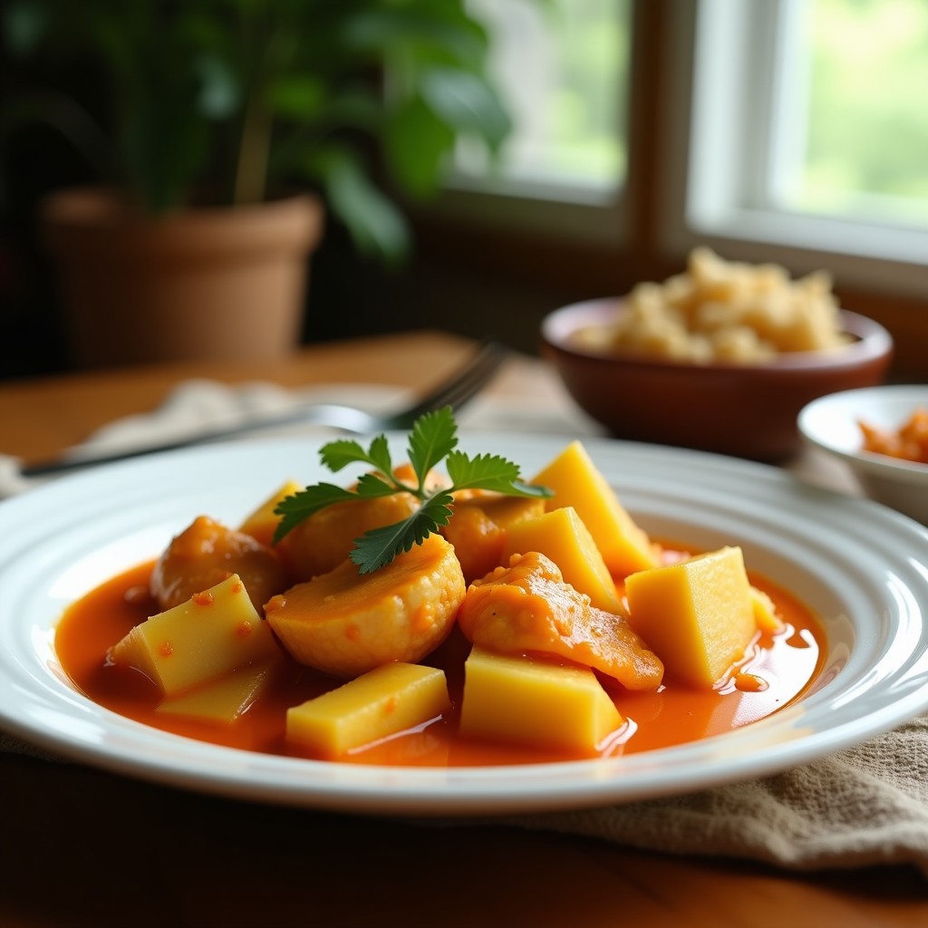 Curry Rojo Cremoso de Pavo y Piña: Receta Tailandesa Fácil y Aromática en 30 Minutos