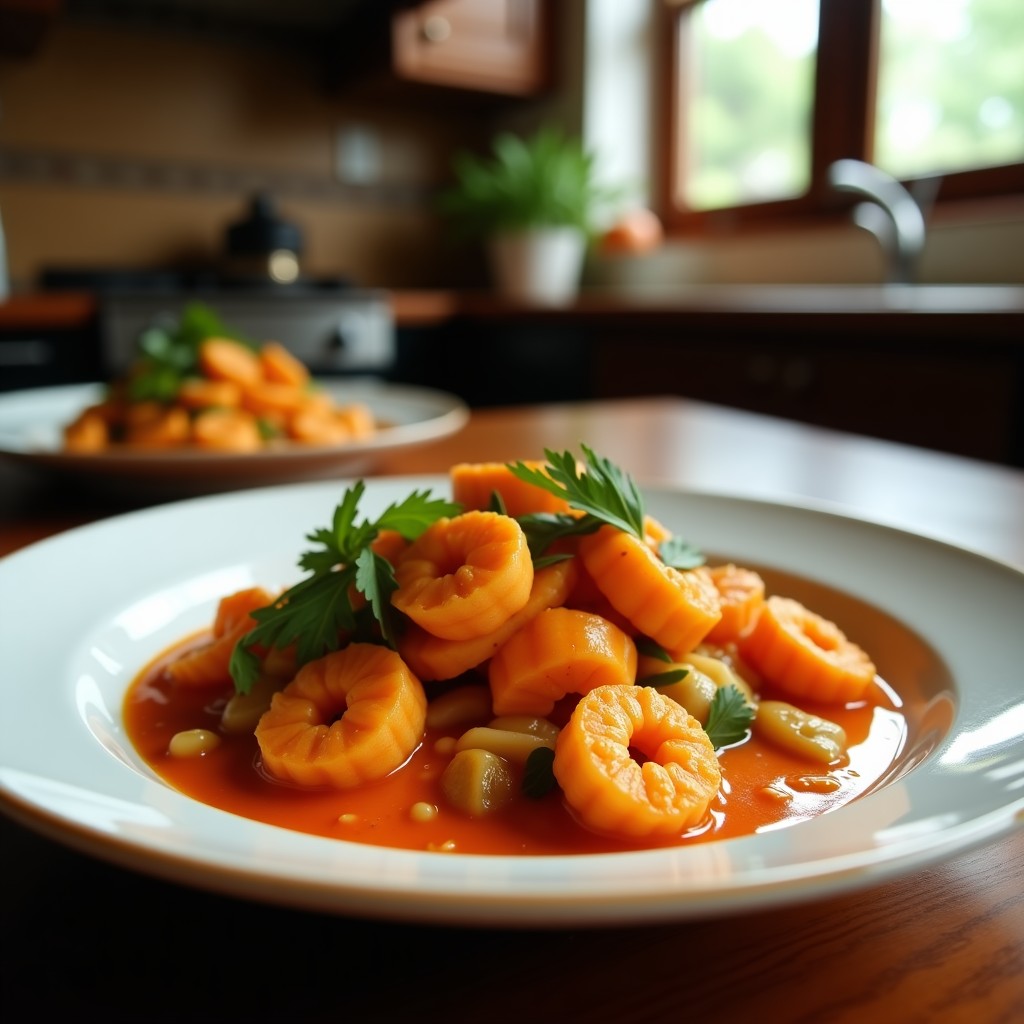 Curry Rojo Tailandés con Gambas y Piña Asada: Receta Cremosa, Aromática y Picante en 25 Minutos