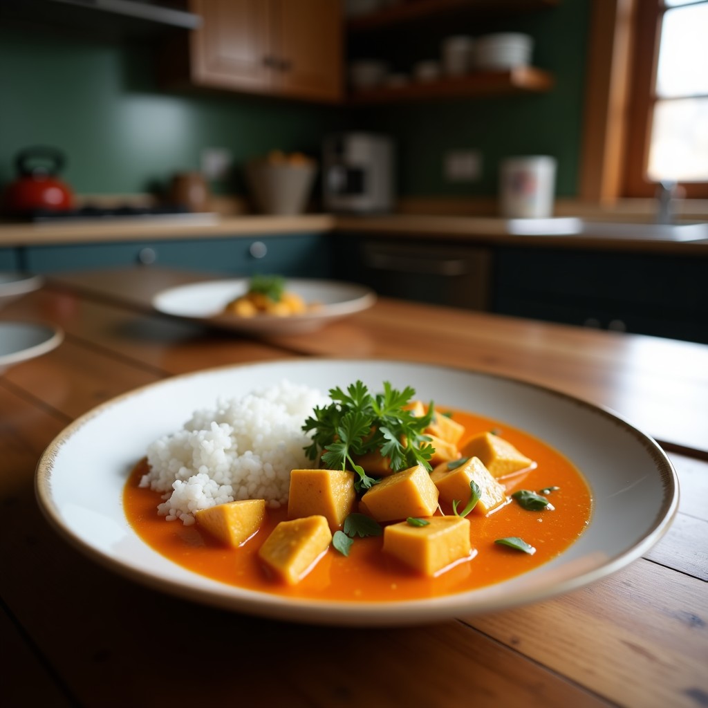 Curry Rojo Tailandés con Tofu y Coco: Receta Rápida y Auténtica en 20 Minutos