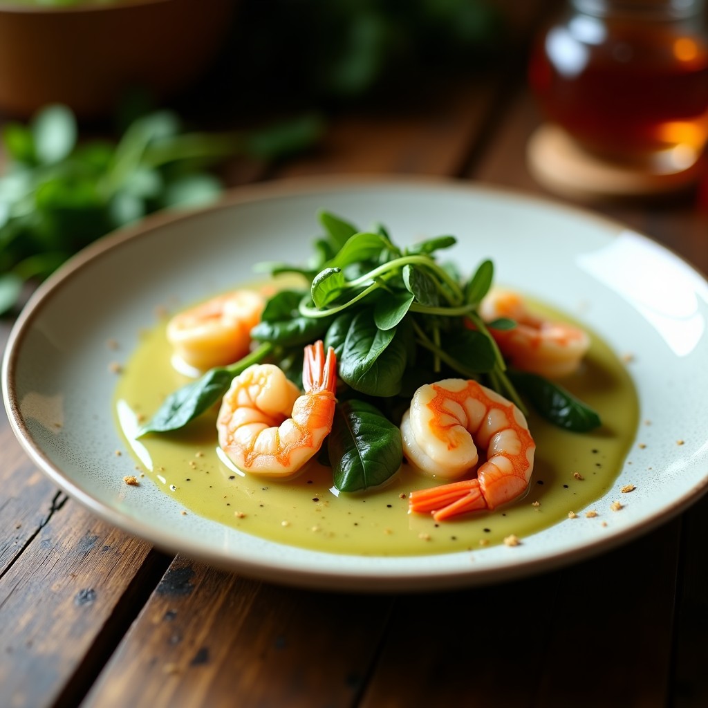 Curry Verde Cremoso de Camarones y Espinacas: Receta Tailandesa Fácil en 25 Minutos