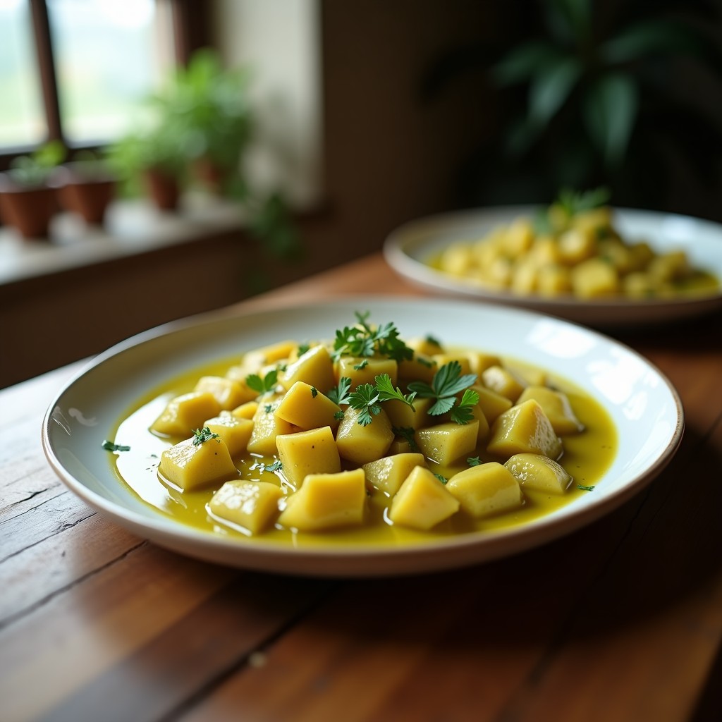 Curry Verde Cremoso de Ternera y Berenjena: Receta Fácil y Aromática en 35 Minutos