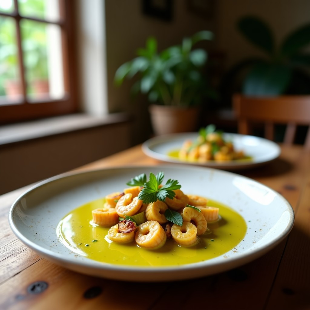 Curry Verde Tailandés con Gambas y Berenjena: Receta Cremosa, Aromática y Picante en 25 Minutos