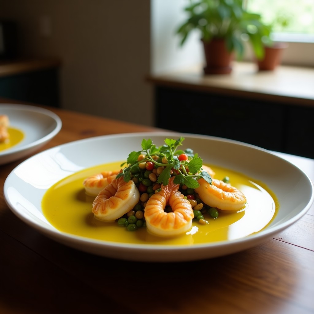 Curry Verde Tailandés Cremoso de Gambas y Verduras: Receta Casera, Aromática y Lista en 25 Minutos