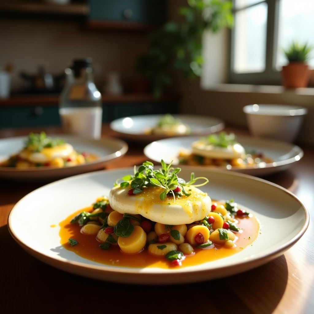 Ensalada Templada de Lentejas Caviar y Huevo Poché con Vinagreta de Mostaza Antigua: Receta Saludable y Sofisticada en 25 Minutos