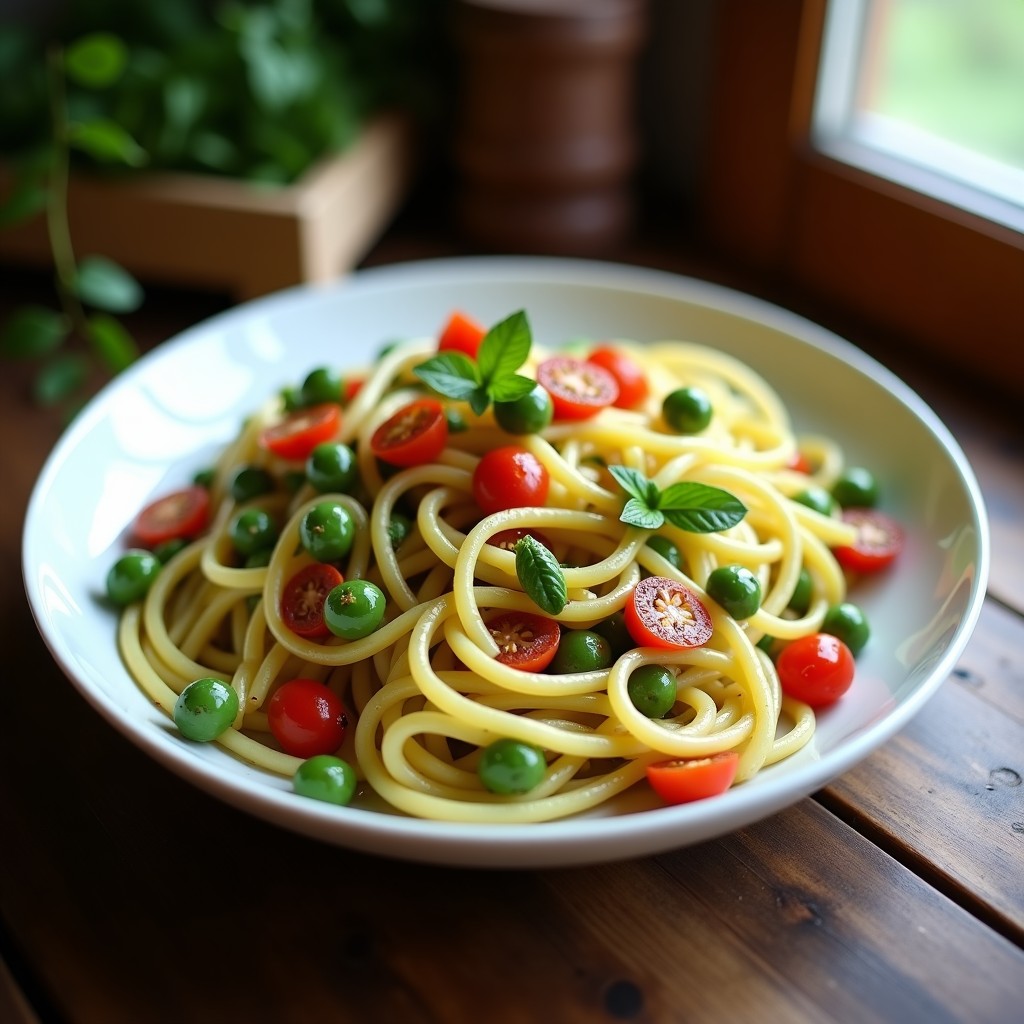 Ensalada Templada de Pasta Tricolor con Verduras Asadas y Pesto Casero: Receta Fácil y Llena de Sabor