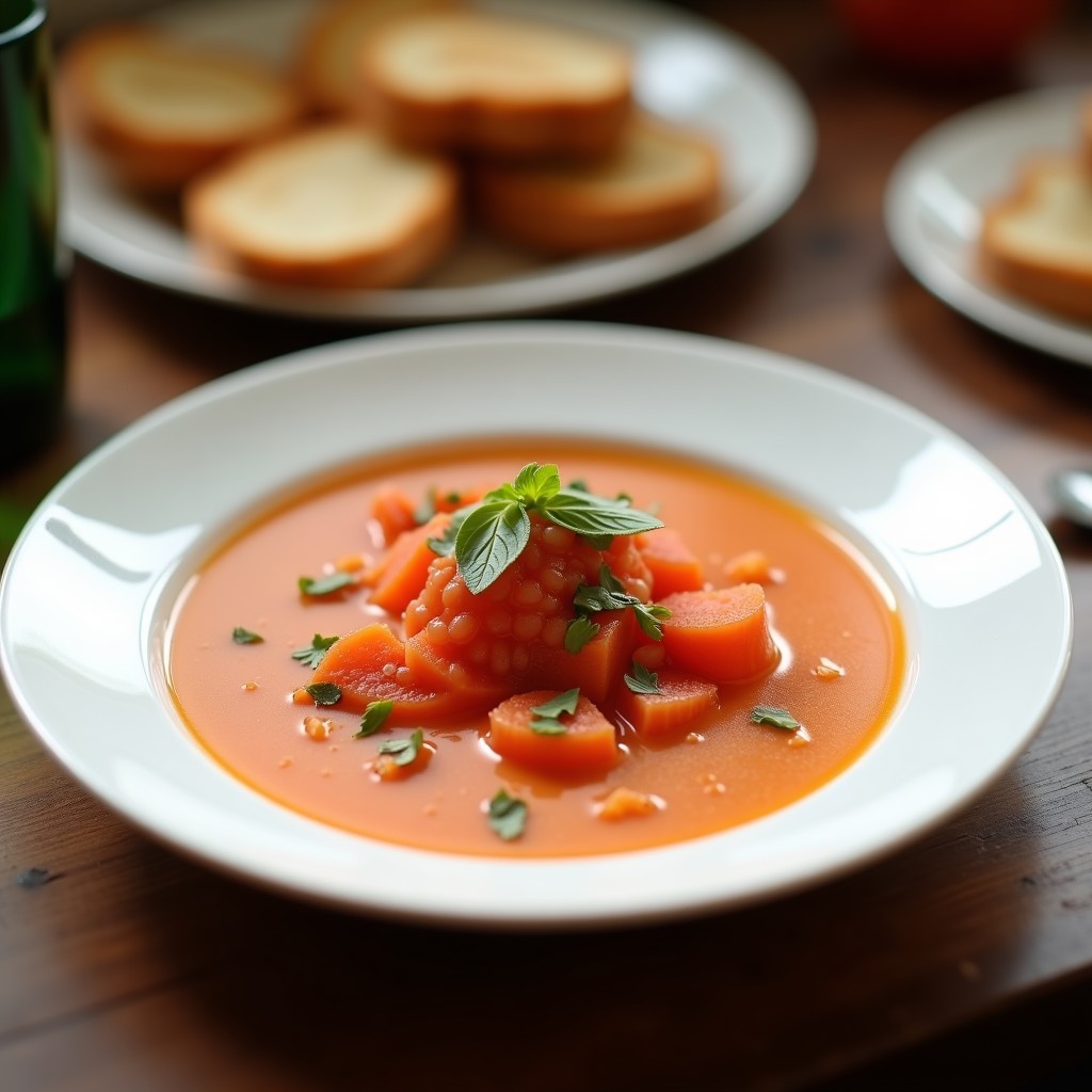 Gazpacho de Cereza y Albahaca con Crujiente de Jamón: La Receta Refrescante y Original