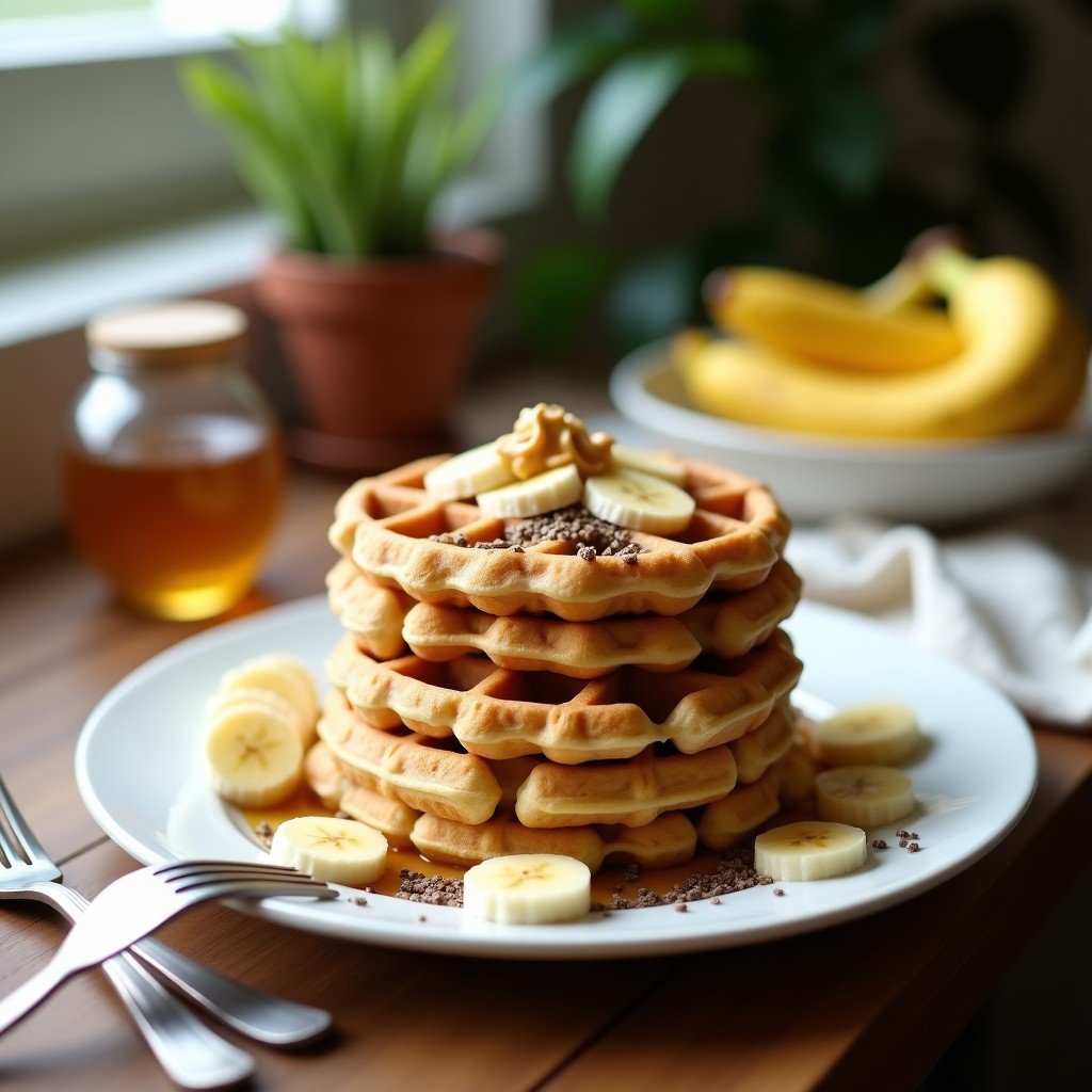 Gofres Proteínados de Avena y Plátano: Receta Sin Harina y Alta en Fibra