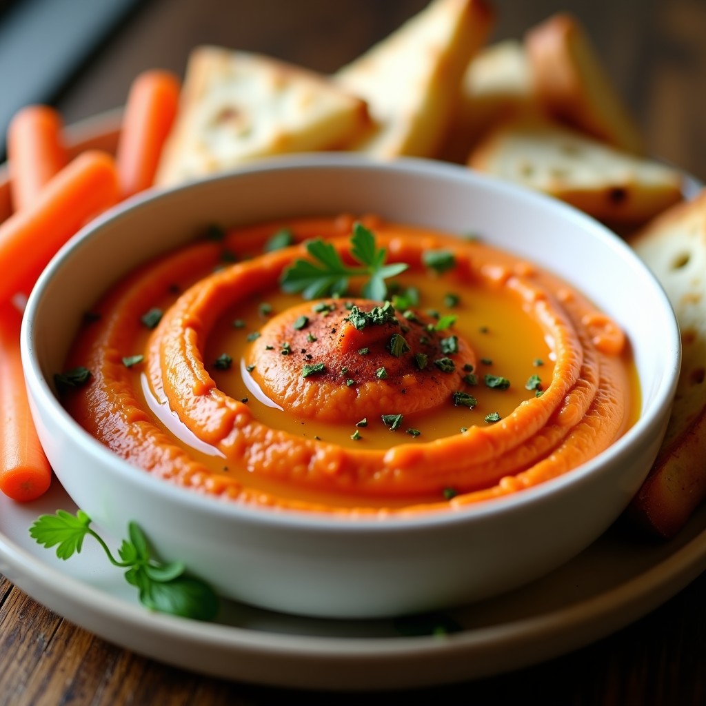 Hummus de Pimiento Rojo Asado con Trufa: Receta Cremosa y Gourmet en 15 Minutos