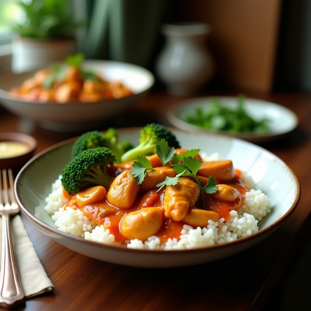 Pollo al Curry con Leche de Coco y Brócoli: Receta Fácil y Cremosa en 30 Minutos