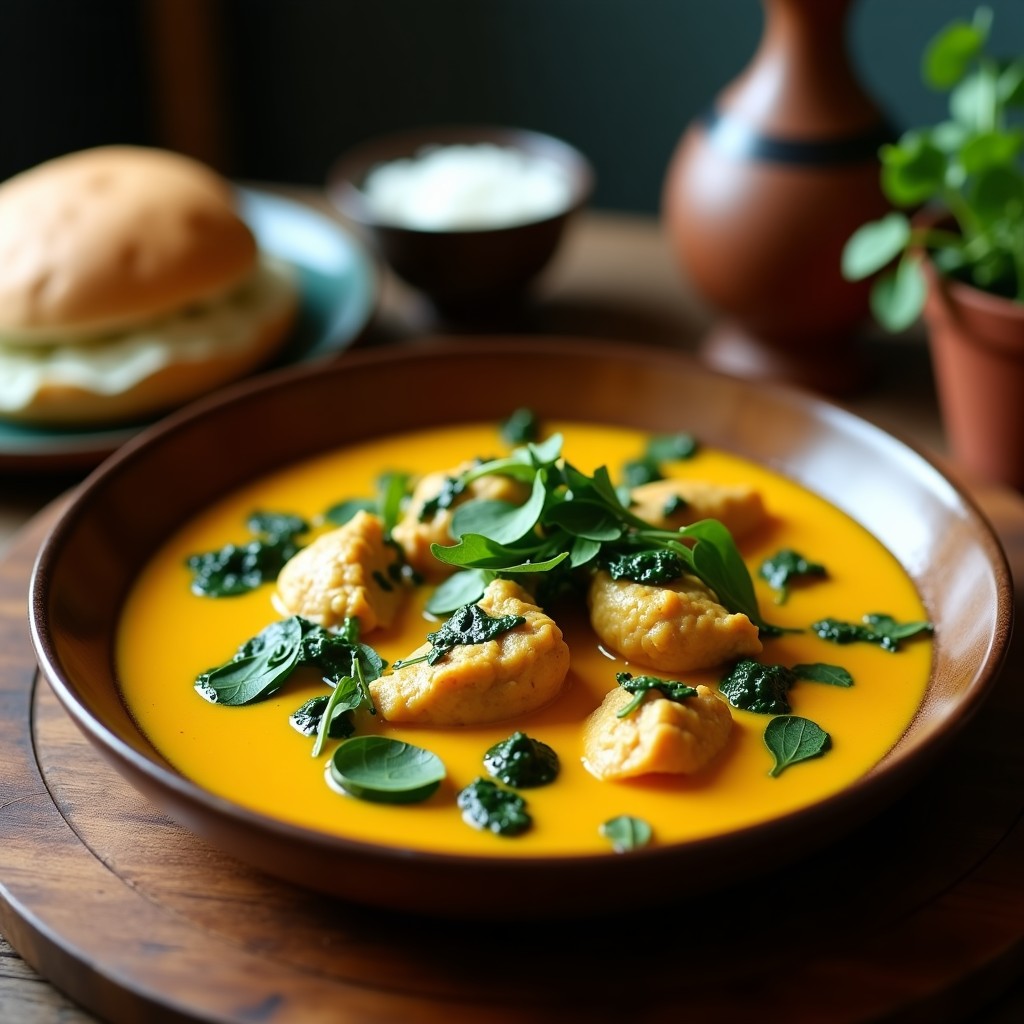Pollo al Curry Cremoso con Leche de Coco y Espinacas Frescas: Receta Fácil y Aromática en 30 Minutos