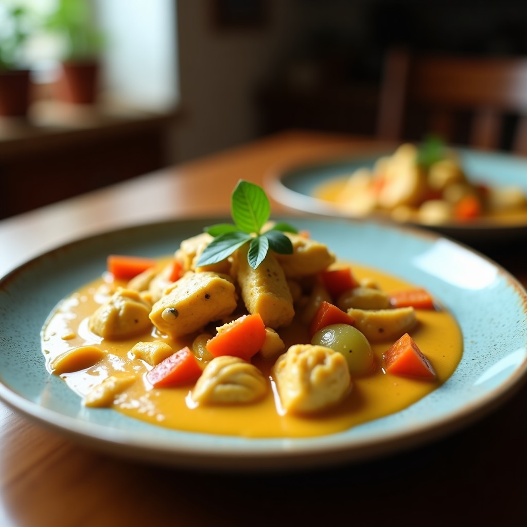 Pollo al Curry Cremoso con Leche de Coco y Verduras: Receta Fácil y Aromática en 30 Minutos