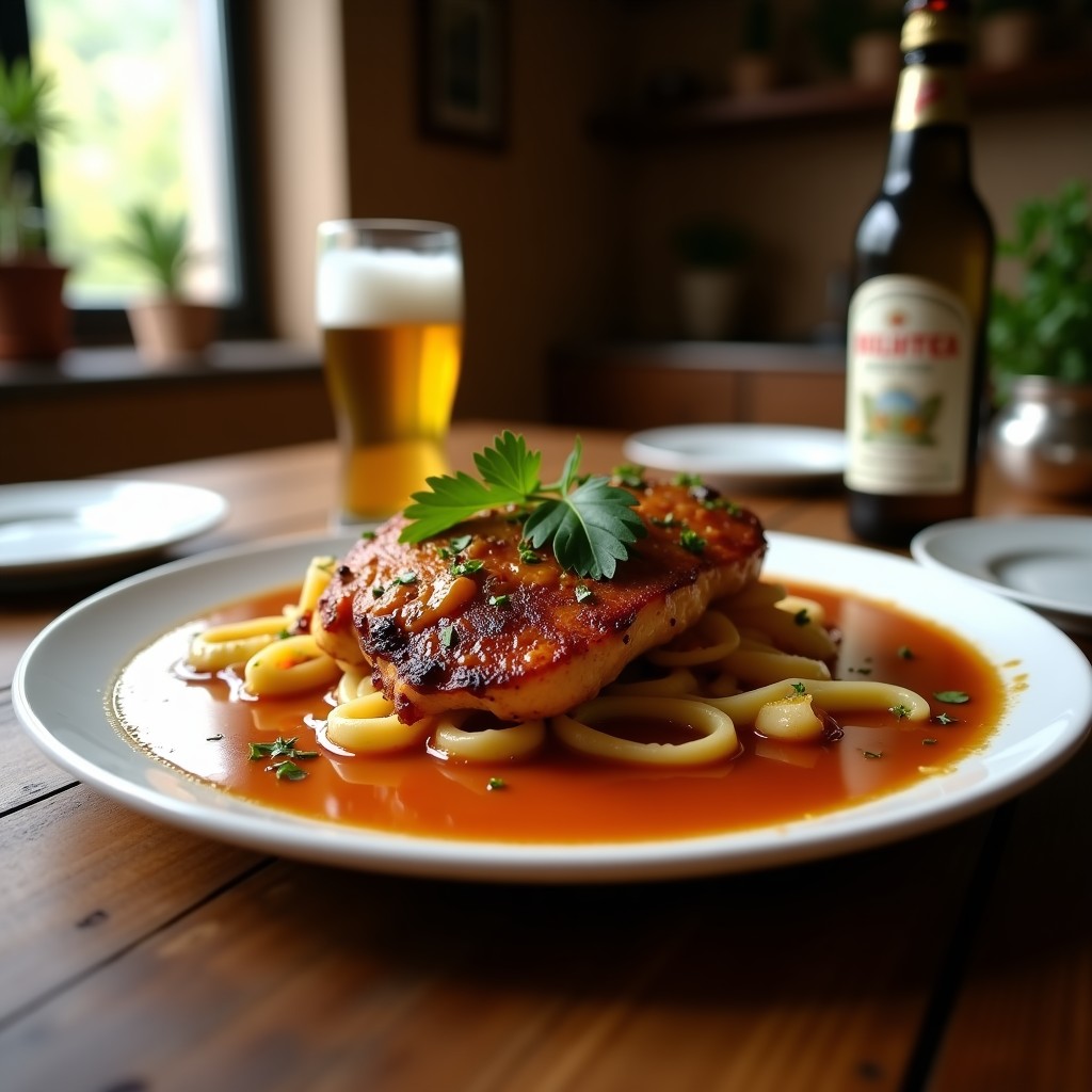 Pollo Asado a la Cerveza con Miel y Mostaza: Receta Fácil y Jugosa al Horno