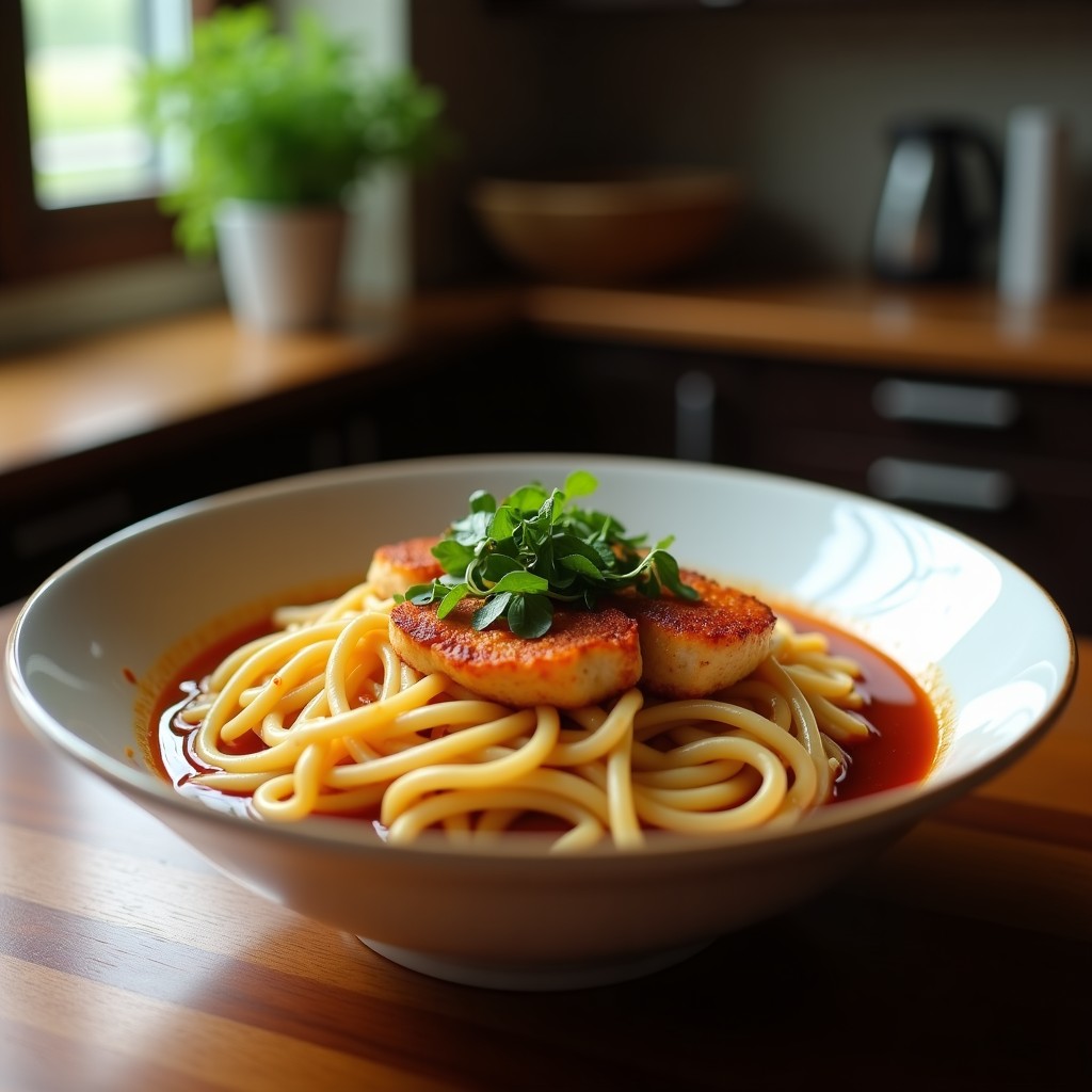Ramen Cremoso de Miso y Pollo Trufado Sin Gluten: Receta Japonesa Fácil y Reconfortante